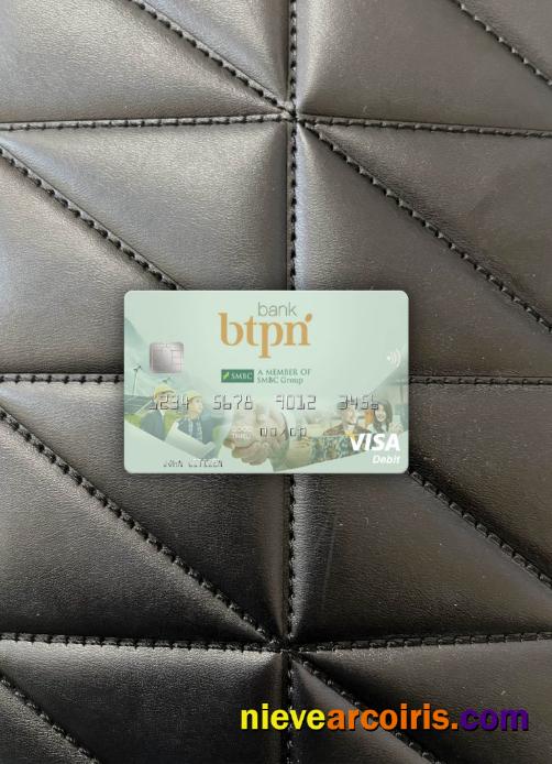 Indonesia Bank BTPN visa debit card photolook